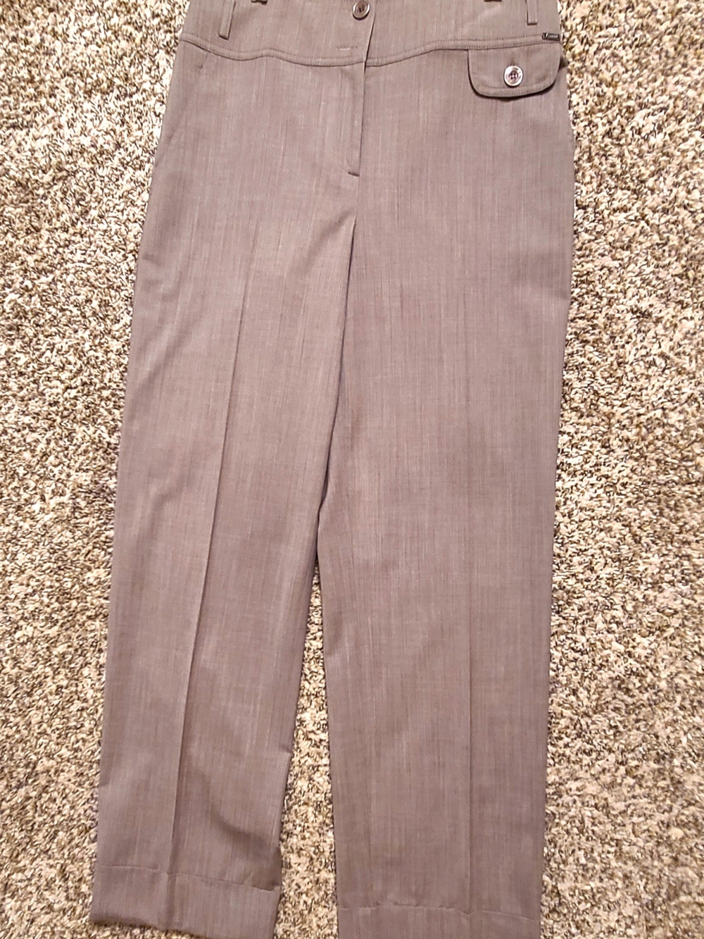 St. John Tailored Straight Pants in Warm Taupe
